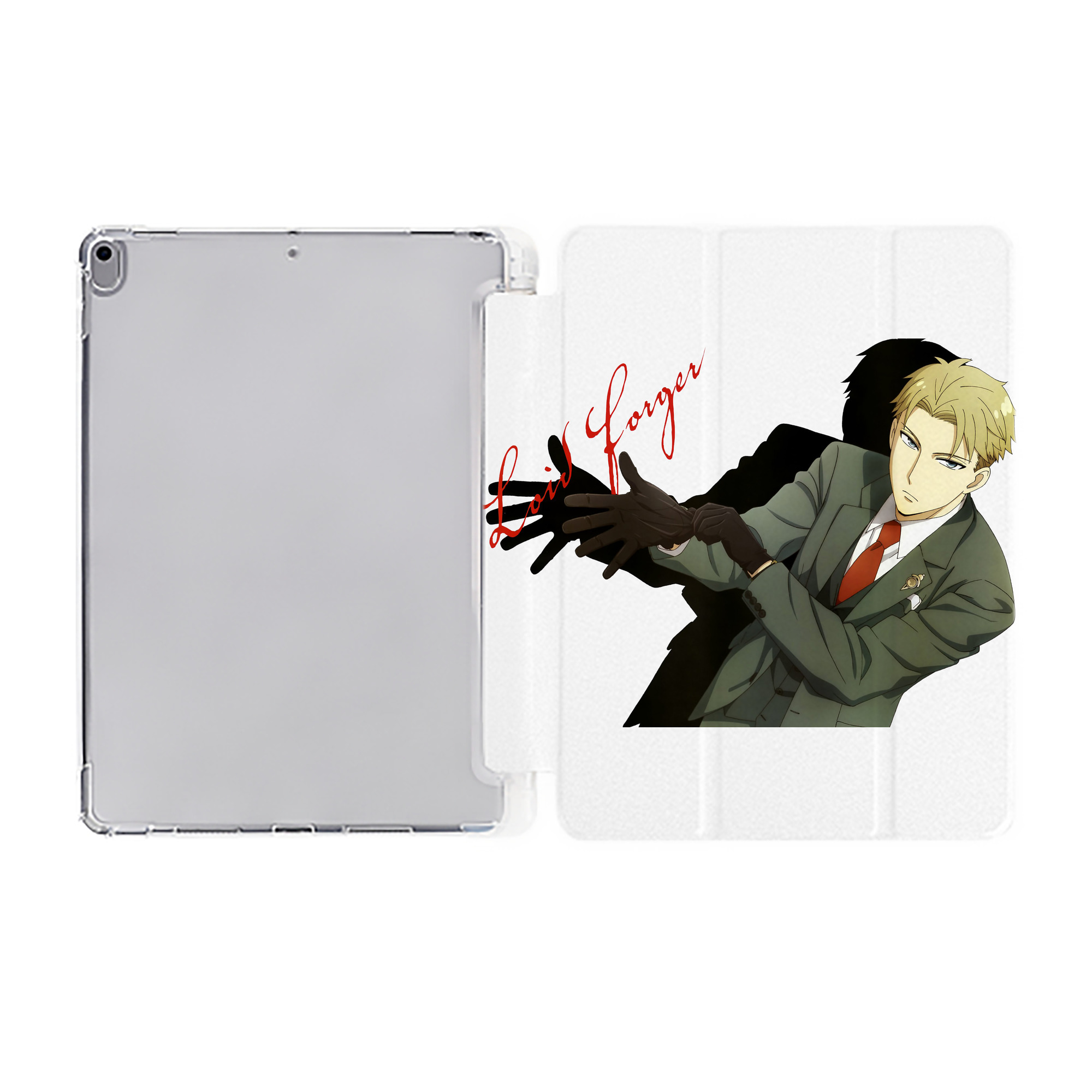 （画像用） SPY×FAMILY间谍家家酒 IPad ケース ペン収納付き 三つ折りスタンド PUレザー×シリコン 対応機種9.5/10.5/10.9インチ